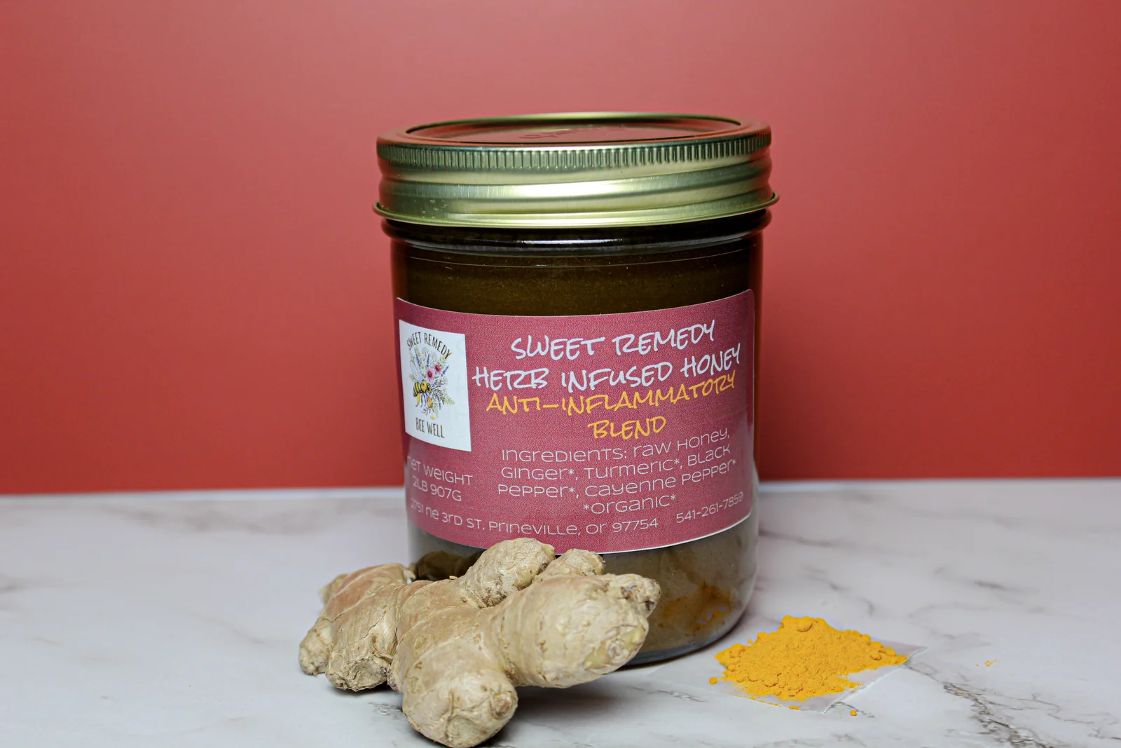 Ginger, turmeric, gold.
